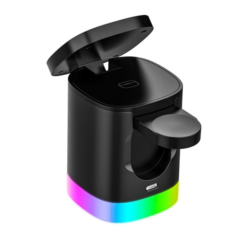 3 in 1 Magnetic Wireless Fast Charger For Smart Phone, Airpods & Watch