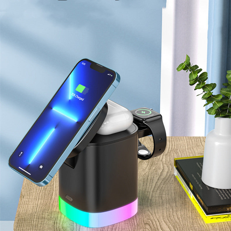 3 in 1 Magnetic Wireless Fast Charger For Smart Phone, Airpods & Watch