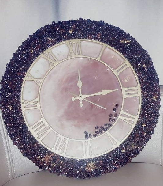 Hand-made Coffee Decorated Wall Clock