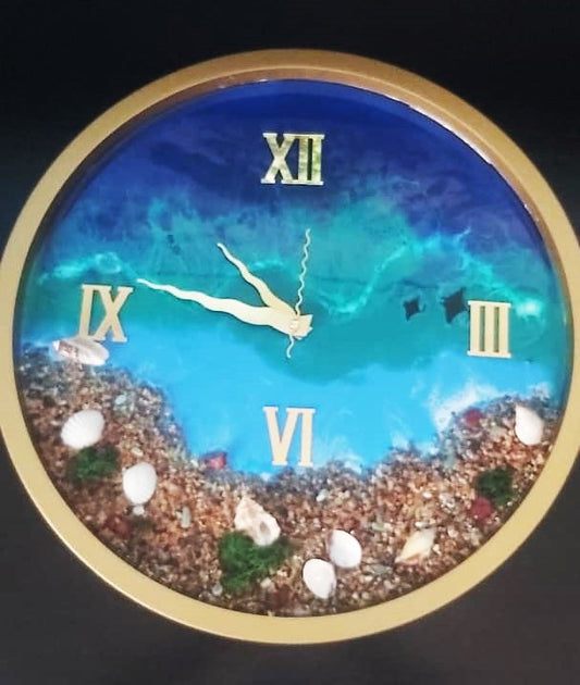 Hand-made Sea View Wall Clock